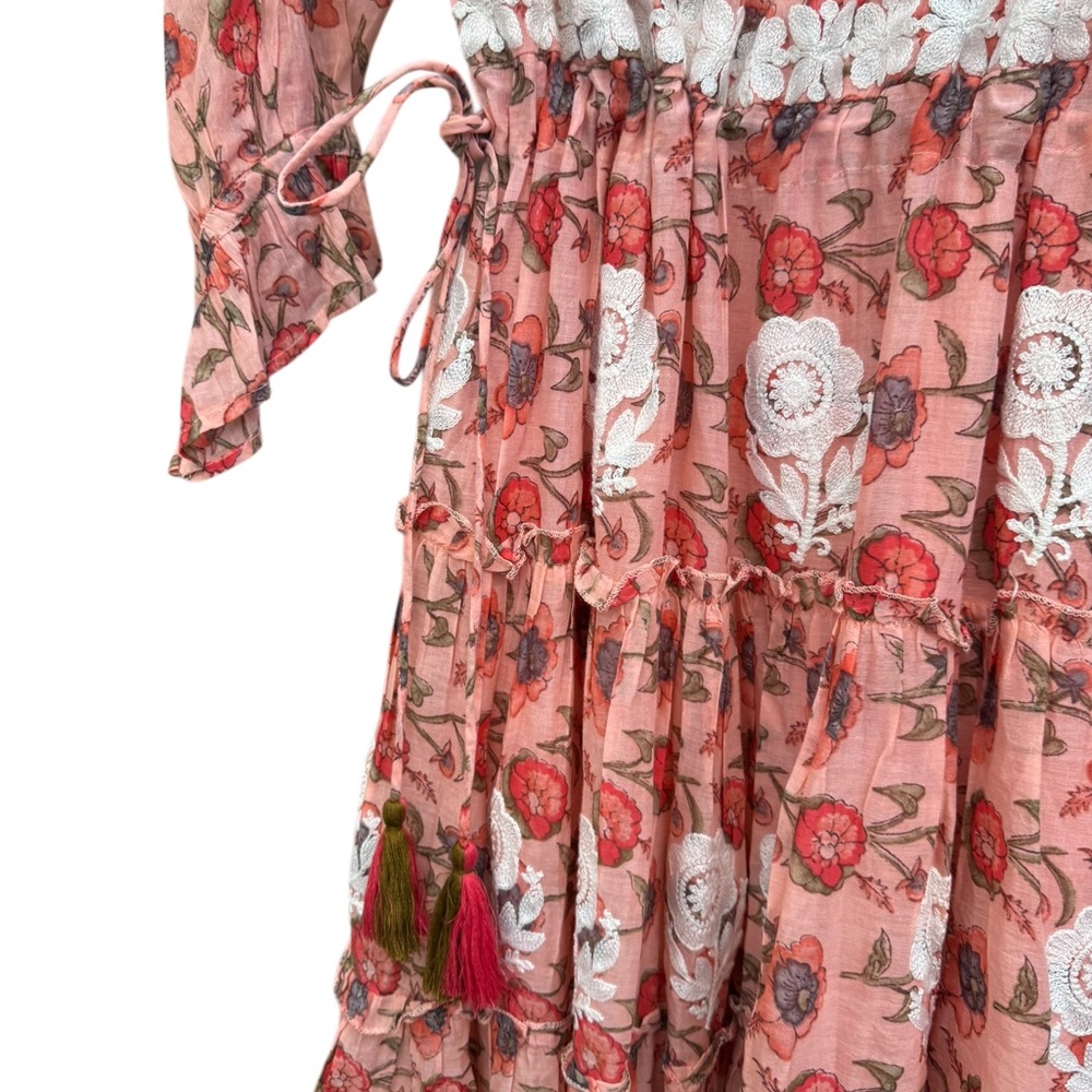 Embroidered Dress with Cream Lace Detail Size XL- cottagecore - Picture 6 of 15